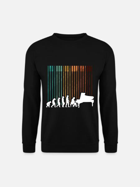 Evolution Piano Musician Keyboard Orchestra - Unisex Pullover - Schwarz