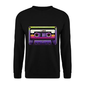 Neon Retro Mixtape - Unisex Pullover - Schwarz - Vorne - Alina (178cm) & Michal (187cm)