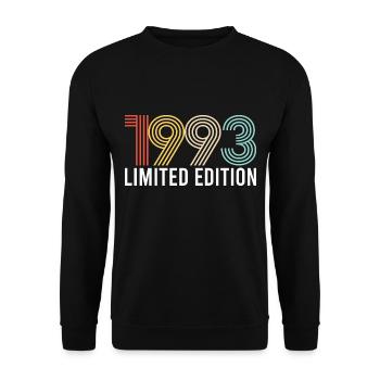 Vintage 1993 Birthday Year Of Birth Retro seashell - Unisex Sweatshirt - black - Front - Alina (178cm) & Michal (187cm)