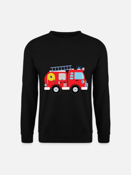 Feuerwehrauto Feuerwehr Auto - Unisex Pullover - Schwarz