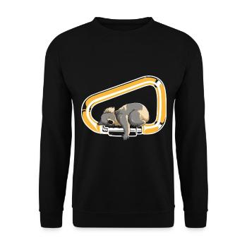 Koala Carabiner Escalade Animal Mignon Bloc - Sweat-shirt Unisexe - noir - Devant - Alina (178cm) & Michal (187cm)