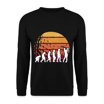 Golf Evolution From Monkey To Men BBall Lovers - Unisex Pullover - Schwarz - Vorne - Alina (178cm) & Michal (187cm)