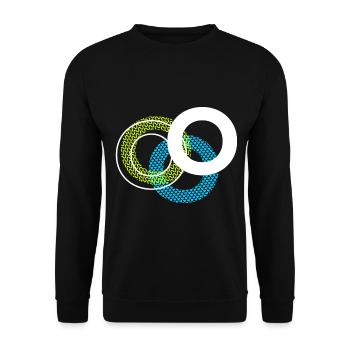 O Letter - Unisex Sweatshirt - black - Front - Alina (178cm) & Michal (187cm)