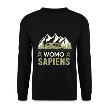 Womo Sapiens - Unisex Pullover - Schwarz - Vorne - Alina (178cm) & Michal (187cm)