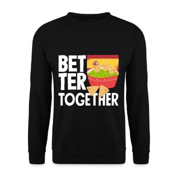 Taco Design for a Mexican Food Lover with Spanish - Unisex Sweatshirt - black - Front - Alina (178cm) & Michal (187cm)