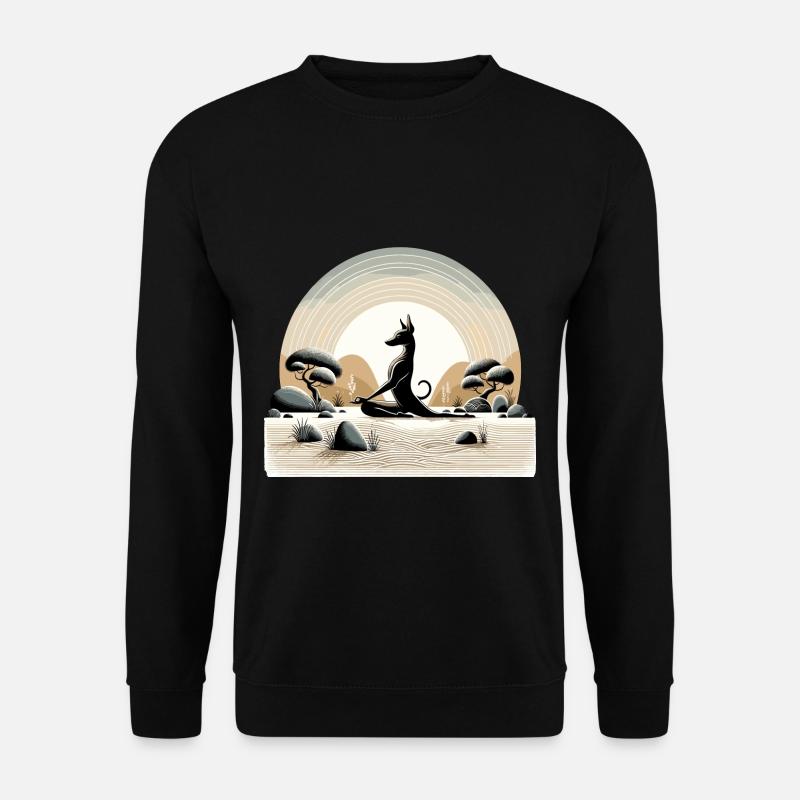Mindful Xolo Dia de Muertos Meditation Yoga - Unisex Pullover - Schwarz