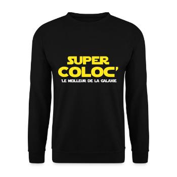 Super coloc' cadeau drôle étudiant colocataire - Sweat-shirt Unisexe - noir - Devant - Alina (178cm) & Michal (187cm)