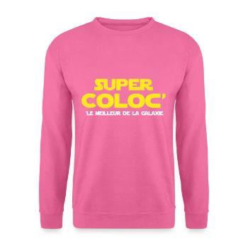 Super coloc' cadeau drôle étudiant colocataire - Sweat-shirt Unisexe - rose - Devant