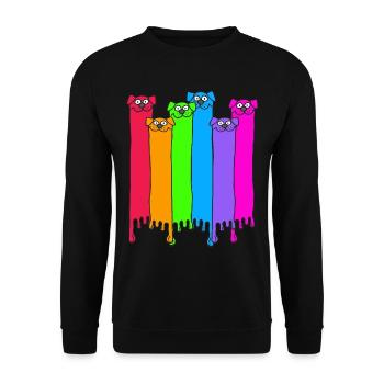 LGBT rainbow dogs - Unisex Sweatshirt - black - Front - Alina (178cm) & Michal (187cm)