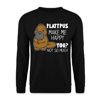 platypus - Unisex Sweatshirt - black - Front - Alina (178cm) & Michal (187cm)