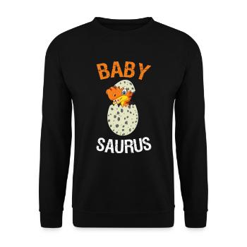 Babysaurus Baby T-Rex Dinosaur Garçons, Filles - Sweat-shirt Unisexe - noir - Devant - Alina (178cm) & Michal (187cm)