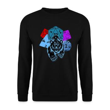 RPG Cubes Dice Ours battle Pen and Paper - Sweat-shirt Unisexe - noir - Devant - Alina (178cm) & Michal (187cm)