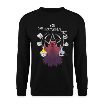 RPG Cube D20 Jeu de rôle Dice Dragons Pentagram - Sweat-shirt Unisexe - noir - Devant - Alina (178cm) & Michal (187cm)