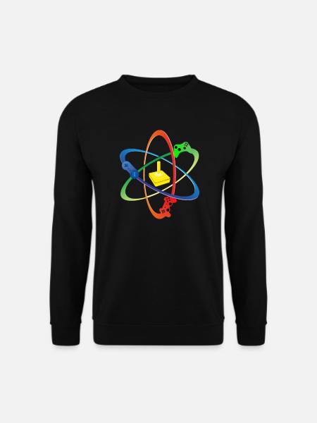 Gamer Atom Konsolen Spieler gaming Computer Shirt - Unisex Pullover - Schwarz