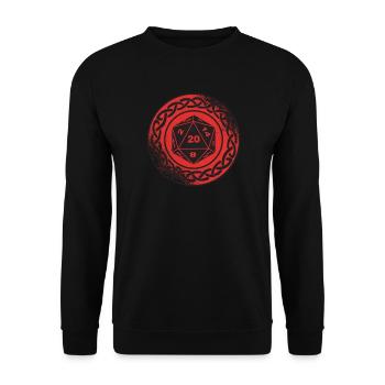RPG Dice D20 Cube W20 Pen and Paper vintage - Unisex Sweatshirt - black - Front - Alina (178cm) & Michal (187cm)