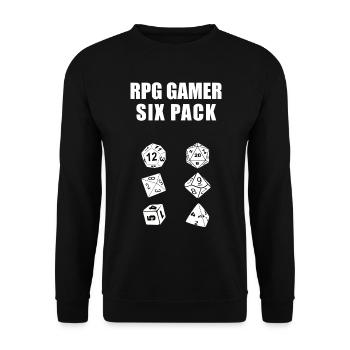 RPG Dice D20 Cube W20 Pen and Paper Fitness - Unisex Sweatshirt - black - Front - Alina (178cm) & Michal (187cm)