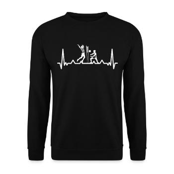 Joueurs de volleyball de beach-volley - Sweat-shirt Unisexe - noir - Devant - Alina (178cm) & Michal (187cm)