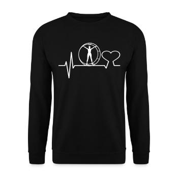 HEARTBEAT RHÖNRAD gymnastics shirt - Unisex Sweatshirt - black - Front - Alina (178cm) & Michal (187cm)