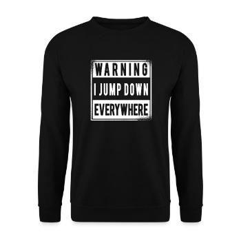 Skydiver Skydive Skydiving Fall - Unisex Sweatshirt - black - Front - Alina (178cm) & Michal (187cm)