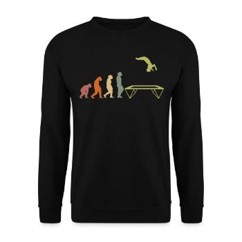EVOLUTION TRAMPOLIN Turner turnen Fitness Sport - Unisex Pullover - Schwarz - Vorne - Alina (178cm) & Michal (187cm)