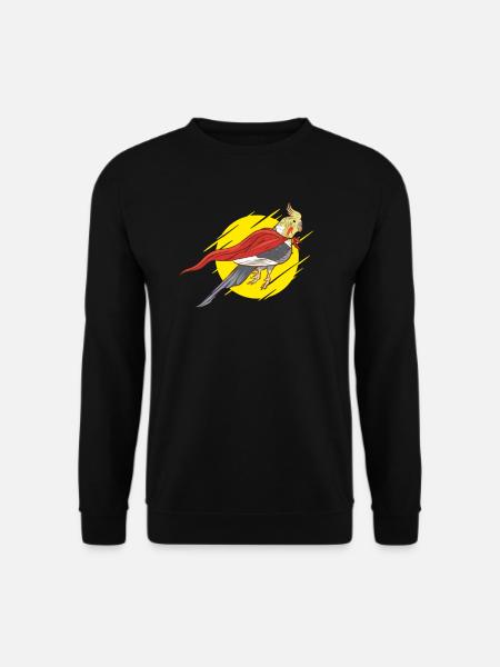 Super cockatiel bird bird parrot birds - Unisex Sweatshirt - black