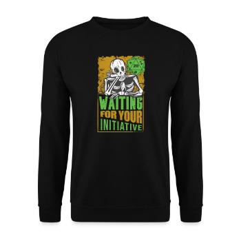 Pen and Paper RPG GAMER Dés Dice role playing - Sweat-shirt Unisexe - noir - Devant - Alina (178cm) & Michal (187cm)