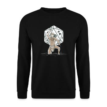 RPG Pen and Paper RPG GAMER cube Dice Dieu - Sweat-shirt Unisexe - noir - Devant - Alina (178cm) & Michal (187cm)