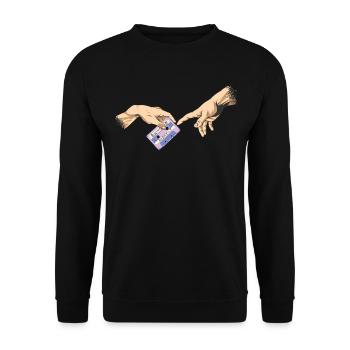 Chemise Vaporwave Cassette Gott Aesthetic Synthwave - Sweat-shirt Unisexe - noir - Devant - Alina (178cm) & Michal (187cm)