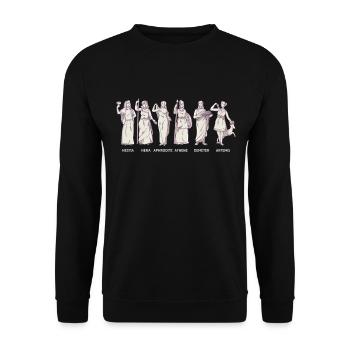 Greece Athens GREEK GODDESSES Vacation - Unisex Sweatshirt - black - Front - Alina (178cm) & Michal (187cm)