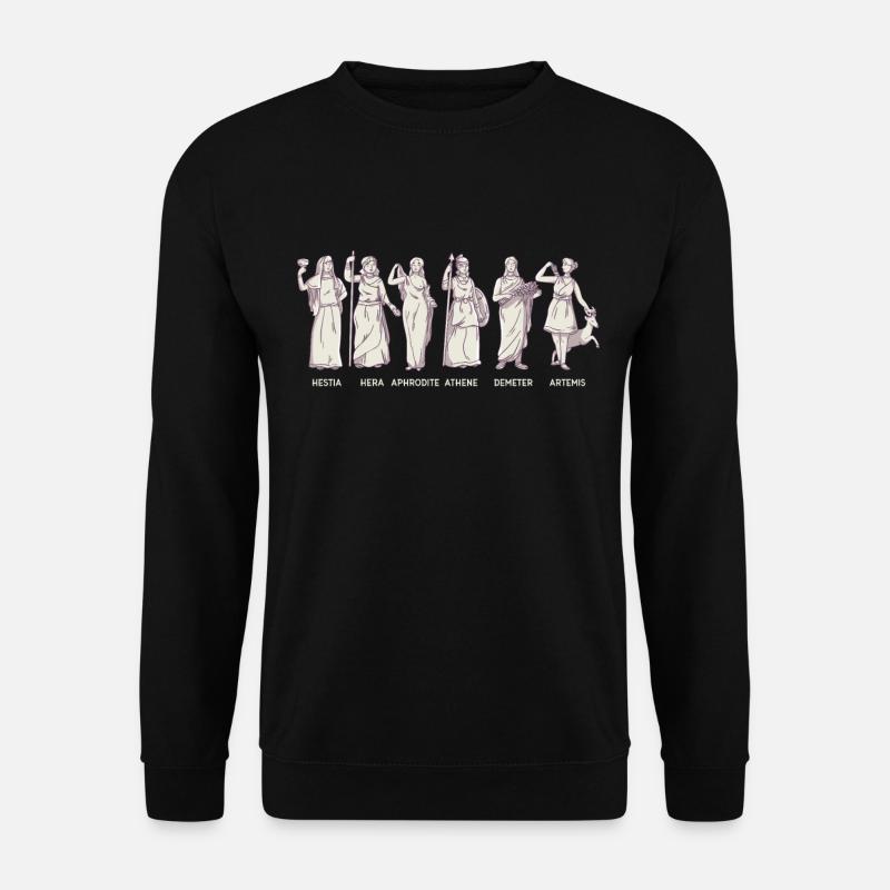 Griechenland Athen GRIECHISCHE GÖTTINEN Urlaub - Unisex Pullover - Schwarz