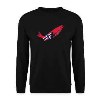 Angler fishing fisherman norway angler fish - Unisex Sweatshirt - black - Front - Alina (178cm) & Michal (187cm)