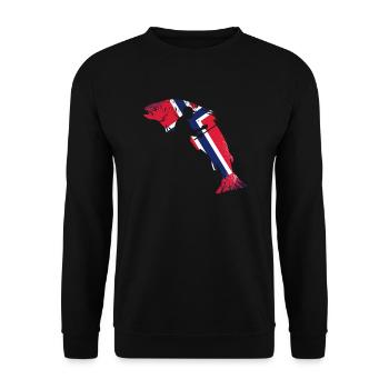 Pêcheur pêcheur Norvège Norvège voyage - Sweat-shirt Unisexe - noir - Devant - Alina (178cm) & Michal (187cm)