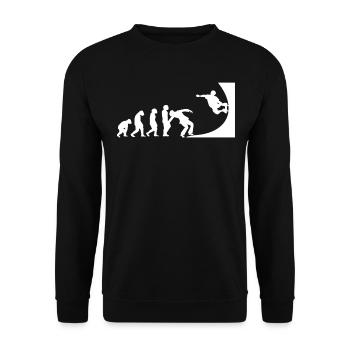 Evolution Skater Skateboard Skate halfpipe - Unisex Sweatshirt - black - Front - Alina (178cm) & Michal (187cm)