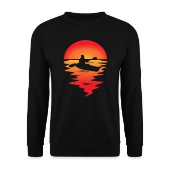 Coucher de soleil en canoë kayak - Sweat-shirt Unisexe - noir - Devant - Alina (178cm) & Michal (187cm)