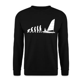 EVOLUTION Segeln Segel Segler Schiff Yacht Boot Se - Unisex Pullover - Schwarz - Vorne - Alina (178cm) & Michal (187cm)