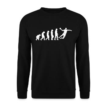 Handball Evolution Handballer Handballspieler - Unisex Pullover - Schwarz - Vorne - Alina (178cm) & Michal (187cm)