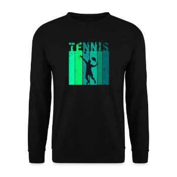 Tennis balle de tennis joueur de tennis tennis - Sweat-shirt Unisexe - noir - Devant - Alina (178cm) & Michal (187cm)