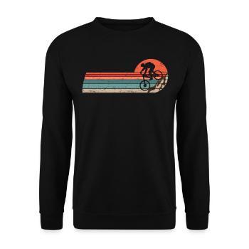 MTB Mountain Bike BMX Vintage Vintage Bicycle - Unisex Sweatshirt - black - Front - Alina (178cm) & Michal (187cm)
