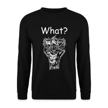 What? Funny bouquet - Unisex Sweatshirt - black - Front - Alina (178cm) & Michal (187cm)