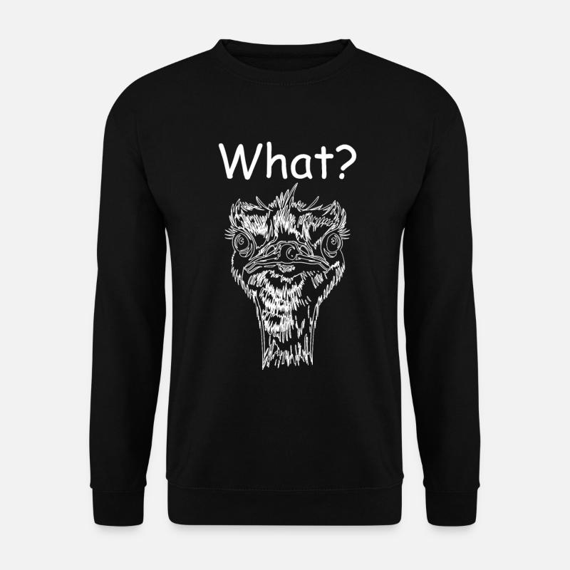 What? Lustiger Strauß - Unisex Pullover - Schwarz