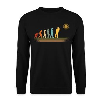 Fléchettes fléchettes vintage évolution fléchettes - Sweat-shirt Unisexe - noir - Devant - Alina (178cm) & Michal (187cm)