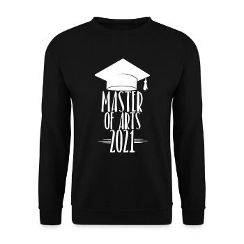 Master of Arts 2021 - Unisex Sweatshirt - black - Front - Alina (178cm) & Michal (187cm)