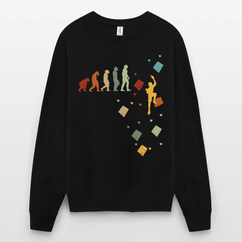 Escalade de bloc d'évolution de l'alpinisme vintage Sweat-shirt Unisexe