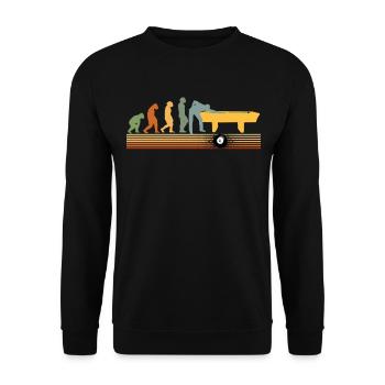 Snooker Evolution Billardtisch Billardkugeln Pool - Unisex Pullover - Schwarz - Vorne - Alina (178cm) & Michal (187cm)