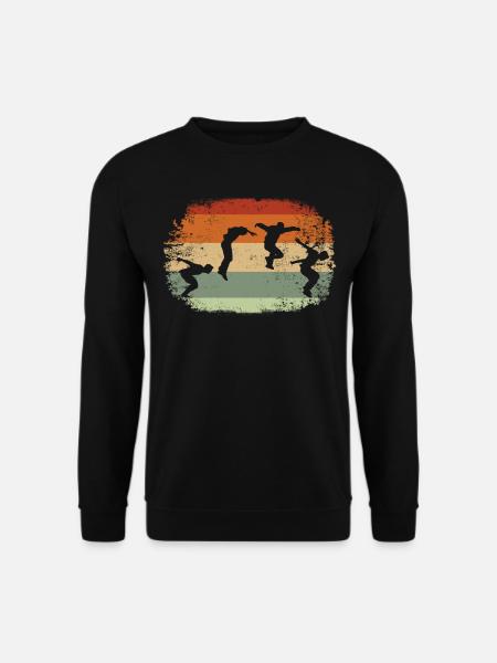 Parkour Vintage Parkour-läufer Hindernisparkour - Unisex Pullover - Schwarz