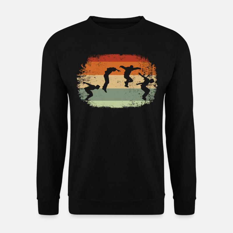 Parkour Vintage Parkour Runner Obstacle Parkour - Unisex Sweatshirt - black