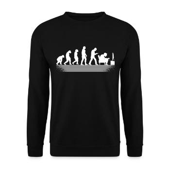 Gamer PC games gaming Konsolen zocken Evolution - Unisex Pullover - Schwarz - Vorne - Alina (178cm) & Michal (187cm)