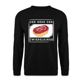 BBQ Grill Barbecue Griller Mettbrötchen lustig - Unisex Pullover - Schwarz - Vorne - Alina (178cm) & Michal (187cm)