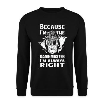 RPG Gamer D20 Dice Pen and Paper Jeu de plateau - Sweat-shirt Unisexe - noir - Devant - Alina (178cm) & Michal (187cm)