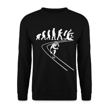 Inline-Skating Rollerskater Inline-Skater - Unisex Pullover - Schwarz - Vorne - Alina (178cm) & Michal (187cm)